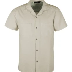 New Indicode Herre Indrill Skjorter med korte ærmer beige