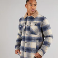 New Indicode Herre Inharrod Vatteret Overjakke Mørk Denim Dk Denim