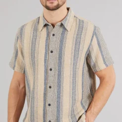 Sale Indicode Herre Inrafko Kortærmet Skjorte Beige