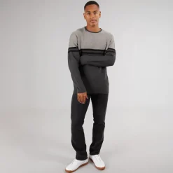 Clearance Indicode Herre Jaluf Jumper Charcoal Mix Grå