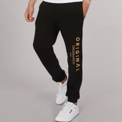 New Crosshatch Herre Jamals Joggingbukser Sort