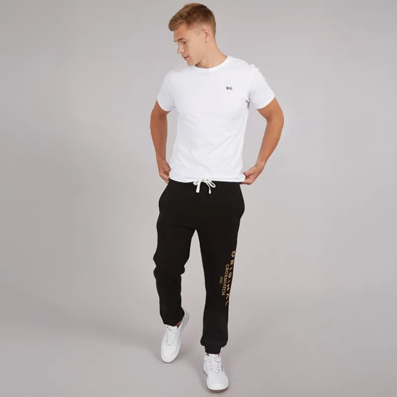 New Crosshatch Herre Jamals Joggingbukser Sort