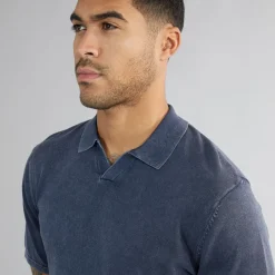 PRODUKT Herre James Strik Polo Skjorte Navy Blazer