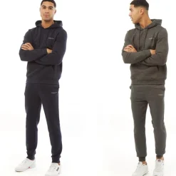 Discount Crosshatch Herre Joggingbukser Topak Navy/Charcoal Marl Marineblå