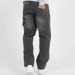 Outlet Brave Soul Herre Joiner Carpenter Løstsiddende Jeans Grå Vask Grå