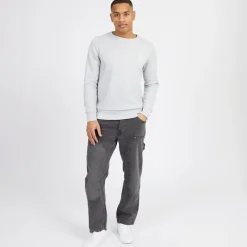Outlet Brave Soul Herre Joiner Carpenter Løstsiddende Jeans Grå Vask Grå