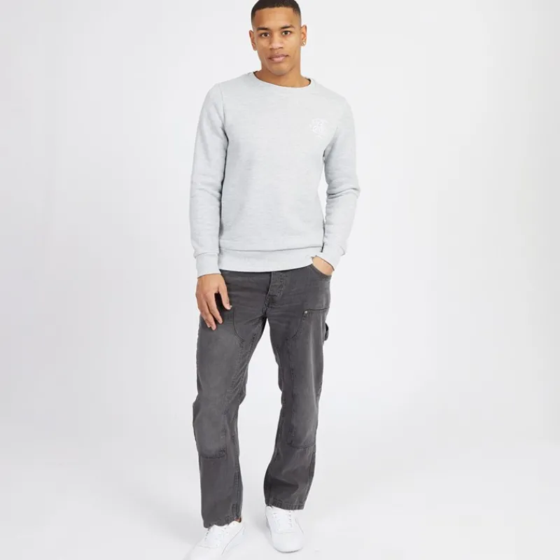 Outlet Brave Soul Herre Joiner Carpenter Løstsiddende Jeans Grå Vask Grå