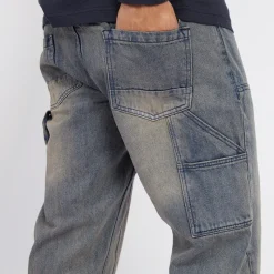 Best Brave Soul Herre Joiner Carpenter Løstsiddende Jeans Mb Blå Vask Mellemblå