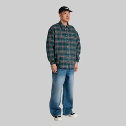 Outlet Woodbird Herre Jong Em Tjek Skjorte Green Check