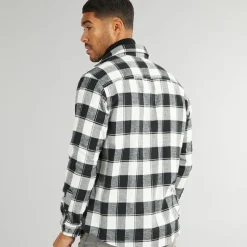 New JACK & JONES Herre Joshua Fall Buffalo Langærmet Skjorte Med Tern Cloud Dancer