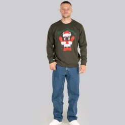 Best Marcus Herre Jule Sweater Olive Green Olivengrøn