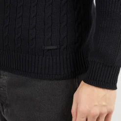 Best Crosshatch Herre Kabstars Strikket Sweater Sort