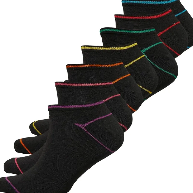 Hot Smith And Jones Herre Kaldin Seven Pack Trainer Liner Trænings sokker Sort