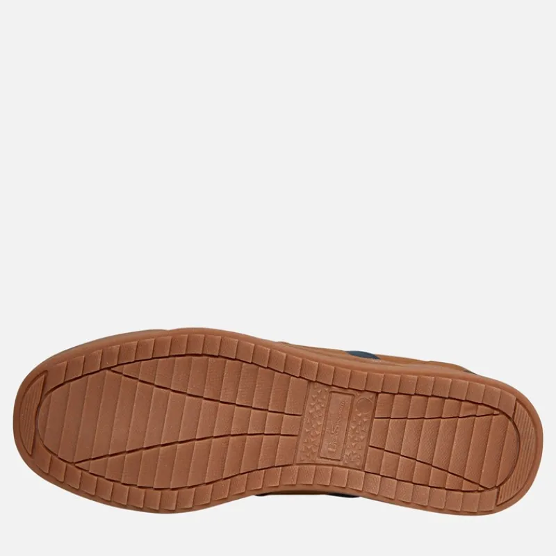 Hot Ben Sherman Herre Keeler Træningssko Tan / Navy Gyldenbrun