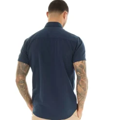 Outlet JACK & JONES Herre Klassisk Kortærmet Oxford Skjorte Blå Blazer Marineblå
