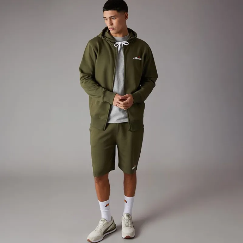 Online Ellesse Herre Klemerio Lynlås Hættetrøje Khaki