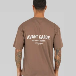 Hot Avant Garde Herre Kreative T-shirt Mink Brun