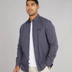 Ben Sherman Herre langærmet hustern skjorte Dark Navy