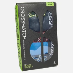 Clearance Crosshatch Herre Lattix fem pak underbukser assorteret