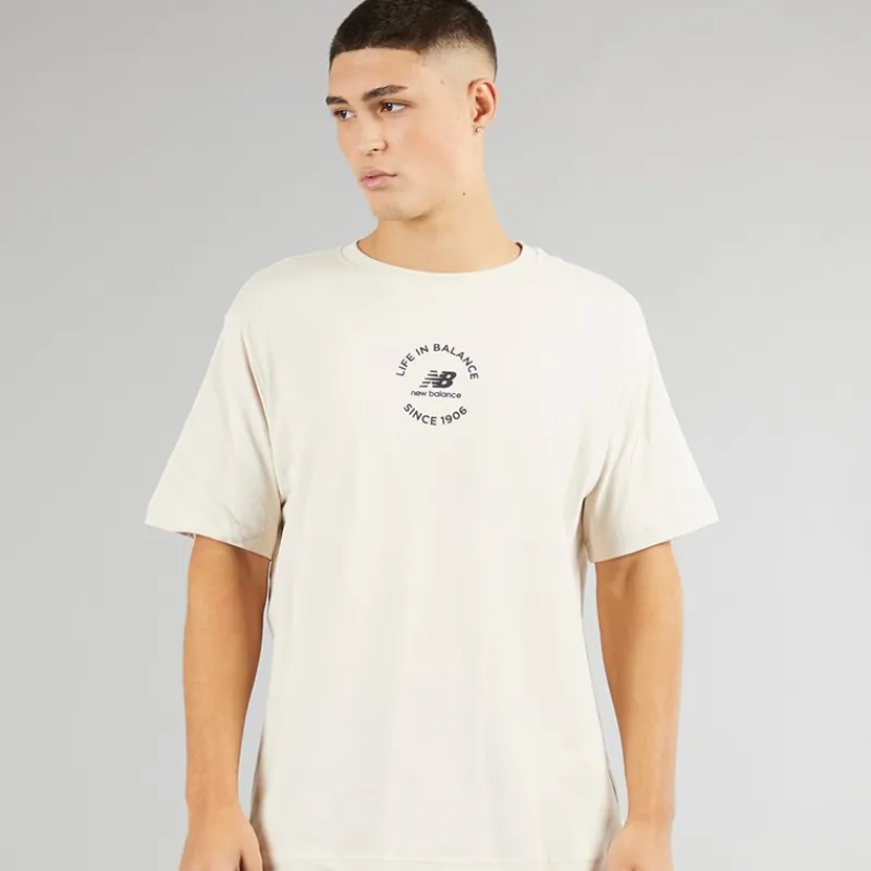 Hot New Balance Herre Life In Balance Oversized T-shirt Moonbeam