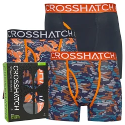 New Crosshatch Herre Linamo Boxer shorts Flerfarvet orange