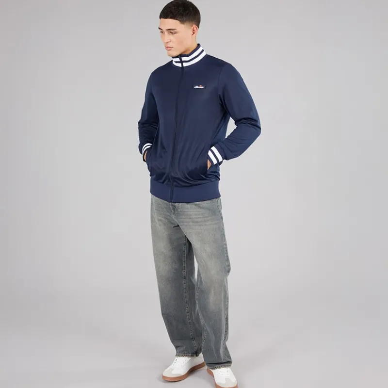 Outlet Ellesse Herre Lochi Track Jakke Navy Marineblå