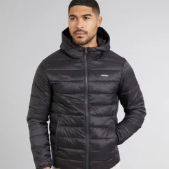 Hot JACK & JONES Herre Logan Letvægts Dunjakke Sort