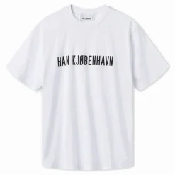Clearance Han KJØBENHAVN Herre Logo Boxy T-Shirt Optisk Hvid
