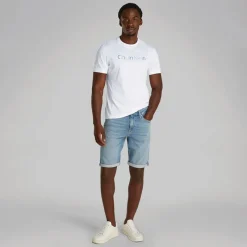 Outlet Calvin Klein Herre Logo T-Shirt Lys Hvid