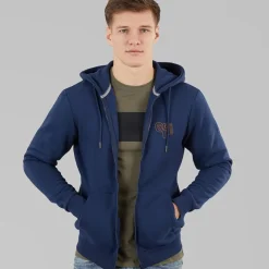 New Blend Herre lynlås hoodie Dress Blues Marineblå