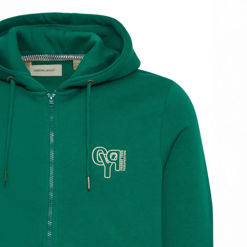 New Blend Herre lynlås hoodie Evergreen Grøn