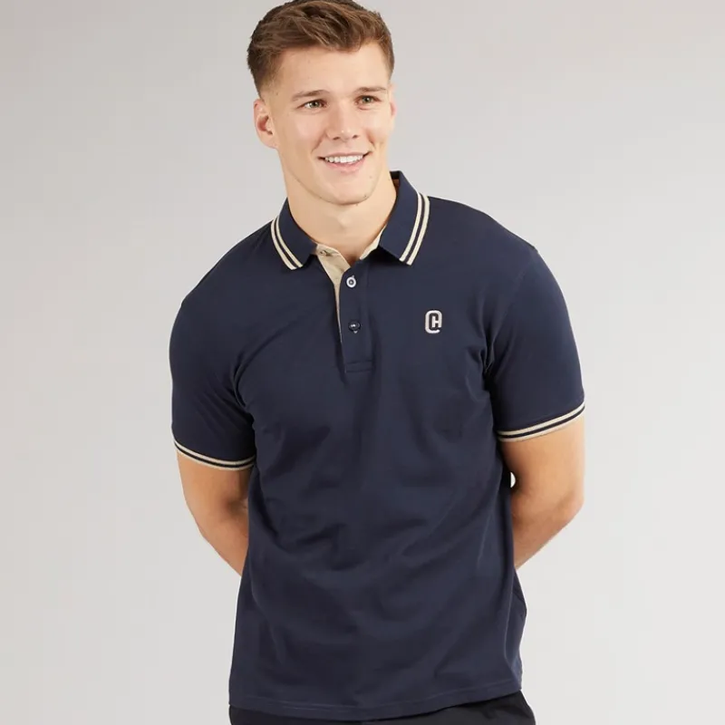 Clearance Crosshatch Herre Mackerby Polo Navy