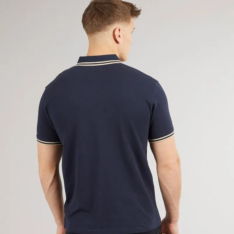 Clearance Crosshatch Herre Mackerby Polo Navy