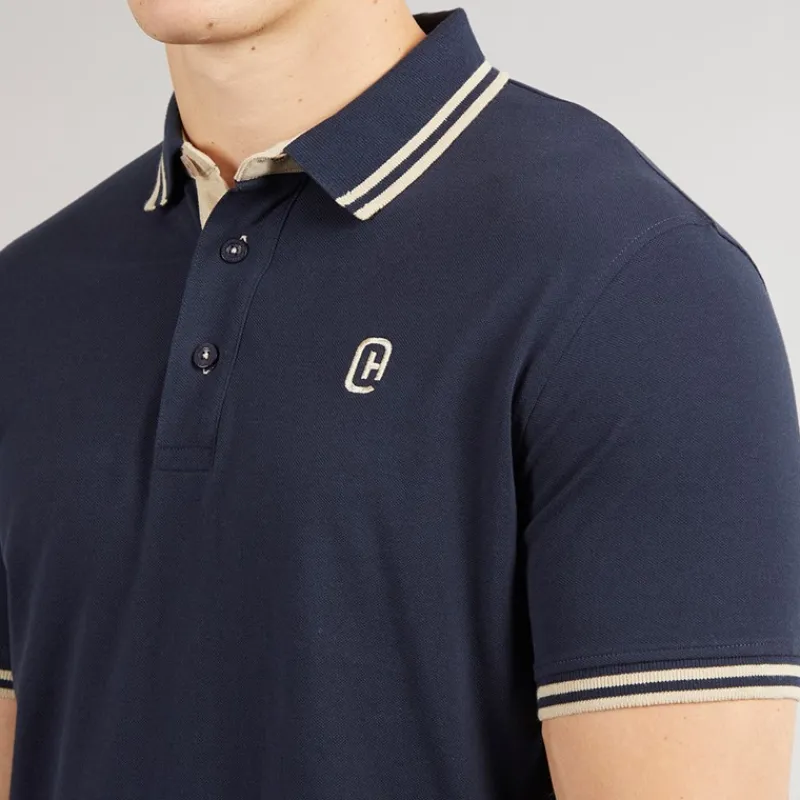 Clearance Crosshatch Herre Mackerby Polo Navy