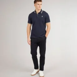 Clearance Crosshatch Herre Mackerby Polo Navy