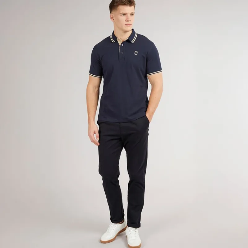 Clearance Crosshatch Herre Mackerby Polo Navy