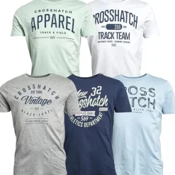 Online Crosshatch Herre Mantore Fem Pakke Printede T-shirts Assorterede
