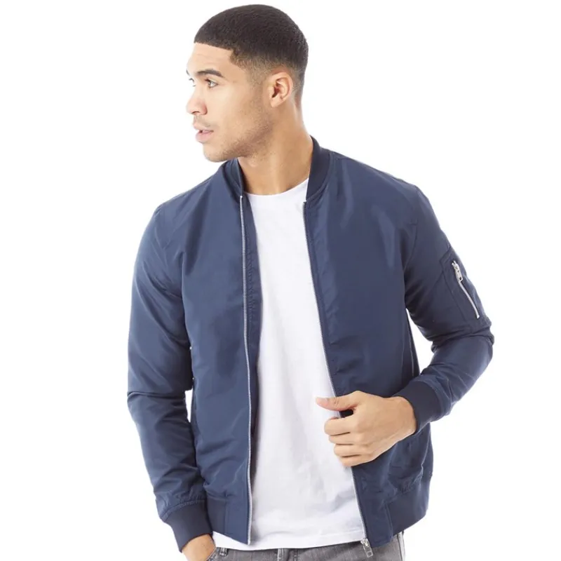 Discount JACK & JONES Herre Mash Bomberjakke Blå Blazer