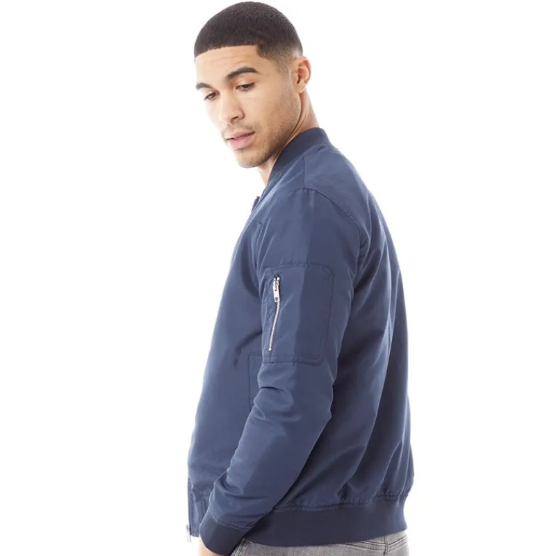 Discount JACK & JONES Herre Mash Bomberjakke Blå Blazer
