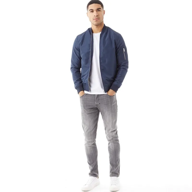 Discount JACK & JONES Herre Mash Bomberjakke Blå Blazer