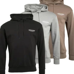 New JACK & JONES Herre Mason 3-pak Hoodies Sort/​Alloy/​Falcon