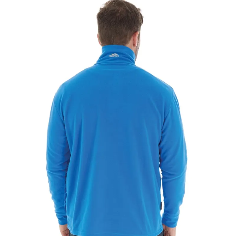 Outlet Trespass Herre Masonville 1/2 lynlås Mikro Fleece Blå Blå