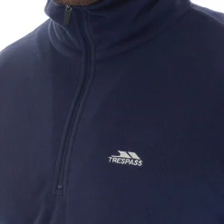 Outlet Trespass Herre Masonville 1/​2 lynlås Micro Fleece Blå Blå