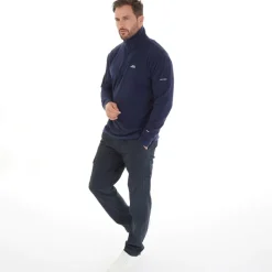 Outlet Trespass Herre Masonville 1/​2 lynlås Micro Fleece Blå Blå