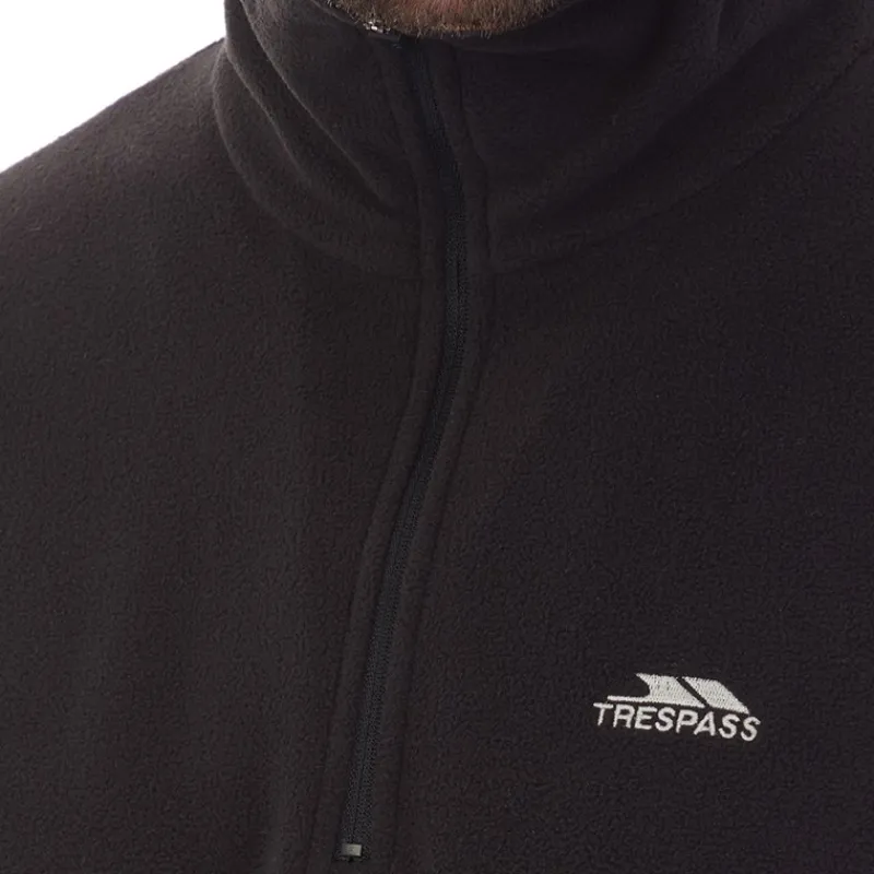 Hot Trespass Herre Masonville 1/2 lynlås Mikro Fleece Sort