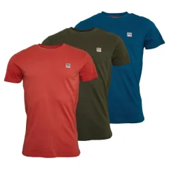 New Vinson Herre Massimo T-Shirts 3-pak Baked Apple/​Sail Blue/​Rifle Green Flerfarvet