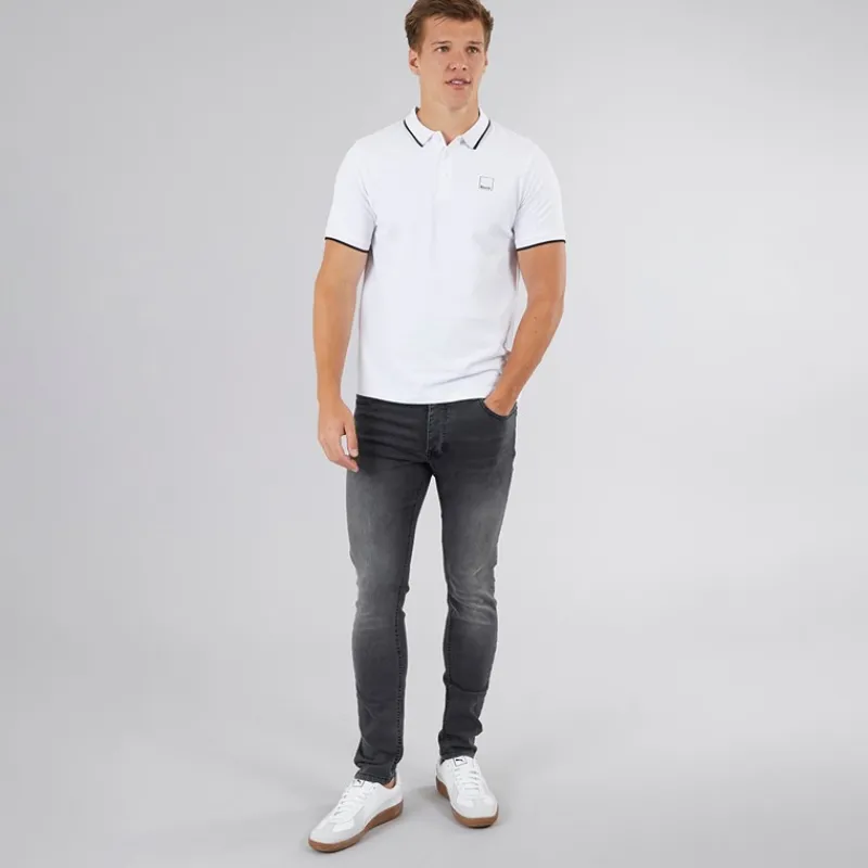 New Bench Herre Mata Polo T-shirt Hvid