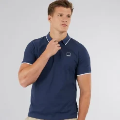 New Bench Herre Mata Polo T-shirt Navy Marineblå