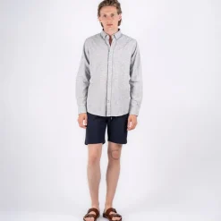 New Marcus Herre Maxton Langærmet shirts Flade Marineblå Mergel