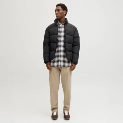 Discount JACK & JONES Herre Maze Puf Krave Jakke Sort